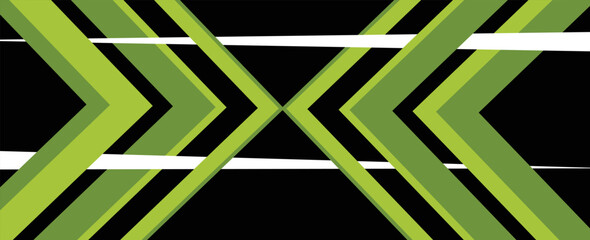 car wrap design with green and black color theme vector illustration modern