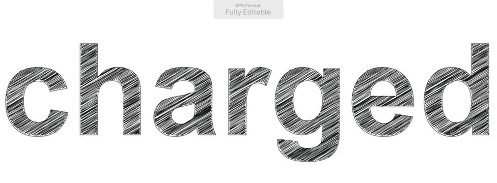 Charged typographic design with a dynamic hatched scribble texture for a compelling visual statement