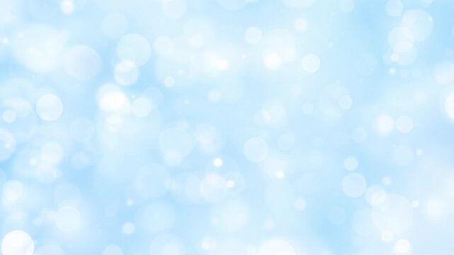 青　玉ボケ　ループ動画　ふわふわ　爽やか　シンプル　キラキラ　パーティクル　抽象的　Abstract glowing blue background.Bokeh lights.Loop video.