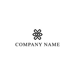 Elegant abstract geometric knot logo design for company branding.