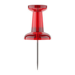 Fototapeta premium A product photo of a red pushpin isolated on a transparent background. 