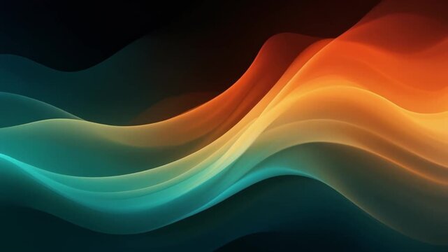 Abstract waves flow smoothly with vibrant colors creating a dynamic and visually appealing backdrop for modern presentations and designs.
