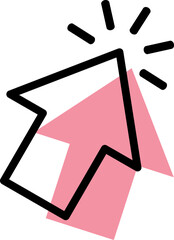 Cursor Click with Shadow Illustration