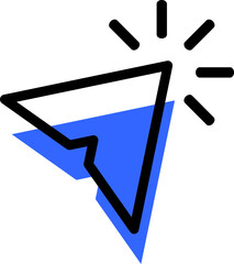 Cursor Click with Shadow Illustration