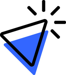 Cursor Click with Shadow Illustration