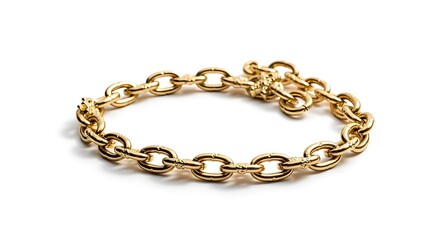 Elegant gold chain bracelet sparkles, adding luxury to fashion and style imagery