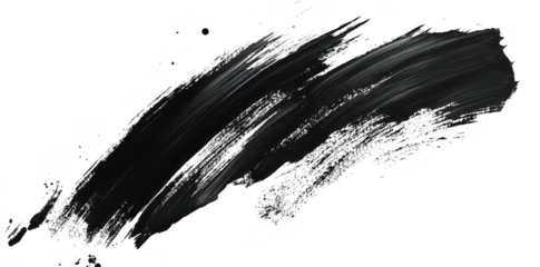 Abstract black paint stroke on a white background. artistic expression and creativity. suitable for backgrounds. textures. or design projects
