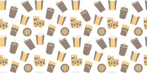 food vector pattern for digital graphic and printing
