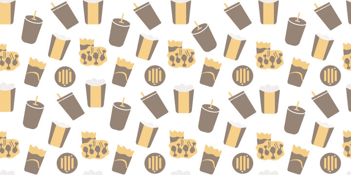 food vector pattern for digital graphic and printing 