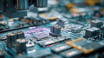 Modern electronics manufacturing facility highlights advanced circuitry processes for high-quality production in a state-of-the-art environment