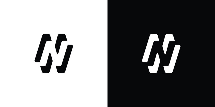 Modern and modern letter N initials logo design - Powered by Adobe