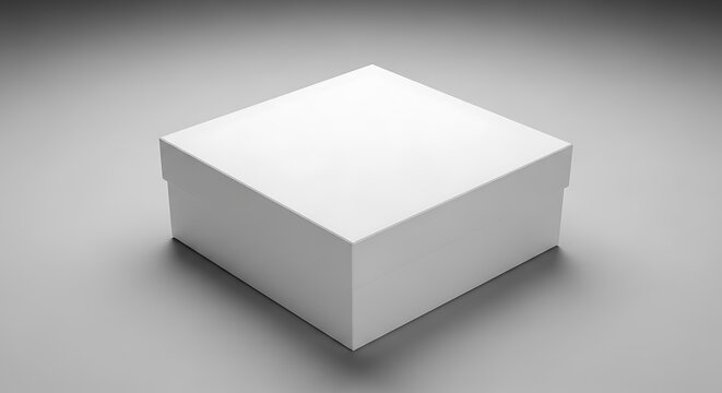 Present your product elegantly in a modern white box, perfect for branding mockups