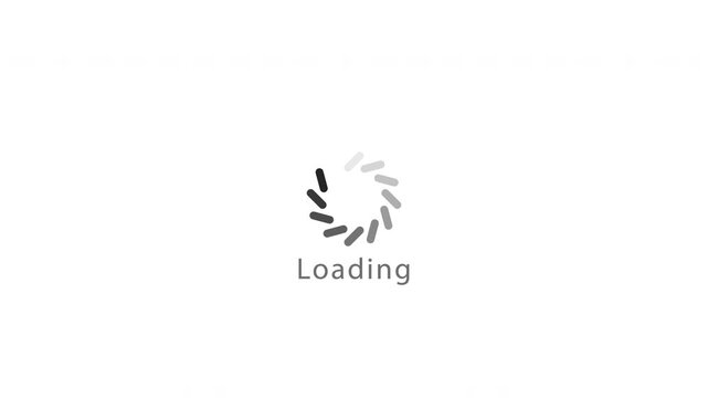 Black gradient short line round loading page video animation
