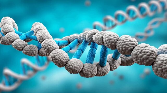 sterile medical dna helix background - Powered by Adobe