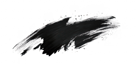 A dynamic black paint stroke on a white canvas. artistic expression and creativity. perfect for backgrounds. design projects. or abstract art themes