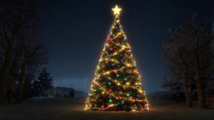 christmas tree in the city