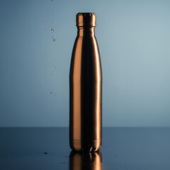 Stylish Copper Water Bottle with Water Droplets A Modern and Sustainable Choice for Hydration