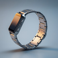 Sleek Silver Smartwatch Modern Technology on Your Wrist, a high-tech wearable that combines fashion and function