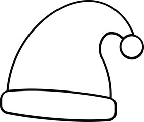 Hand drawn vector illustration of a black cap and pair of hats