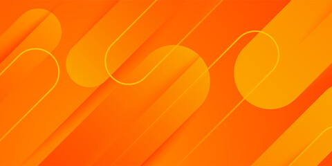 Abstract orange background with diagonal lines. Dynamic shapes composition. eps10