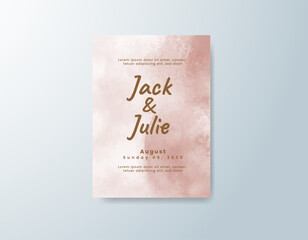 Romantic wedding invitation with airy watercolor blend.