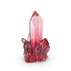 Raw pink crystal cluster with sharp transparent points and natural shine