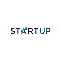 Initial Letter A Startup Arrow Up Fast Vector Logo Design