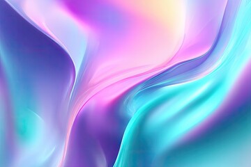 Fototapeta premium Soft, flowing abstract composition featuring pastel purples, pinks, and teal colors
