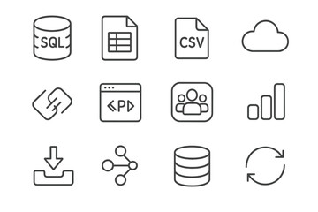 Icons file cloud vector api excel icon integration scraper data database