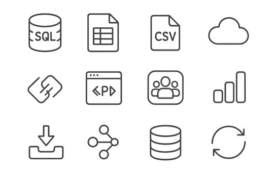 Icons file cloud vector api excel icon integration scraper data database