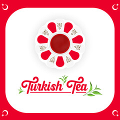 traditional Turkish tea and tea glasses