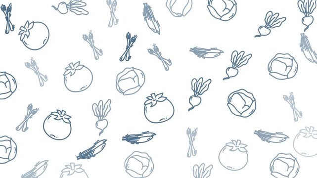 Garden Vegetables Pattern Animated 