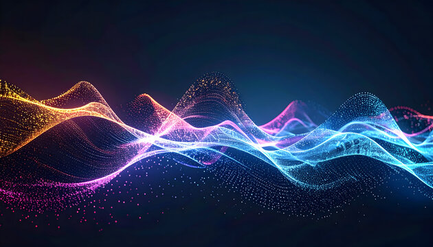 Colorful wave patterns in vibrant hues