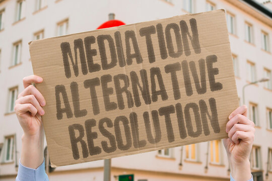 "Mediation Alternative Resolution" Parties resolve disputes outside courtrooms. MEDIATION. ALTERNATIVE. RESOLUTION. PARTIES. DISPUTES.