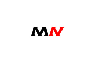 Obraz premium Stylized MN letter logo in modern abstract form, sleek monogram design for branding and visual identity