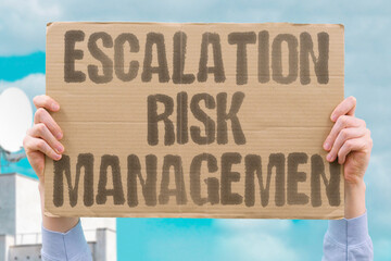 "Escalation Risk Management" Parties avoid actions widening conflict. ESCALATION. RISK. MANAGEMENT. PARTIES. CONFLICT.