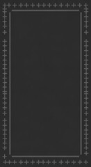 Fototapeta premium Dark gray rectangular frame with plus symbols border.