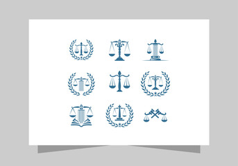 Collection of Lawyer logo design , justice law firm logo vector design 