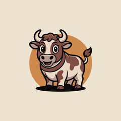 cartoon cow vector illustration