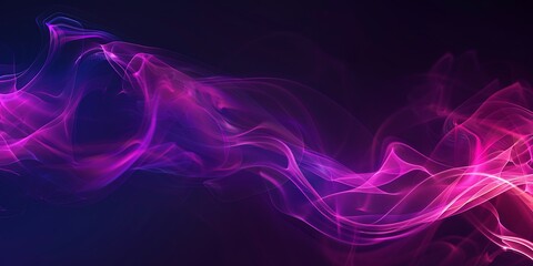 Flowing vibrant purple and pink smoke or gas against a dark background