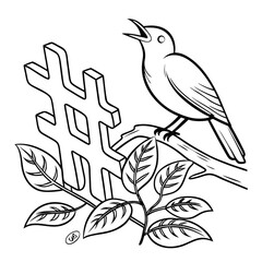 Fototapeta premium Hashtag Symbol Icon