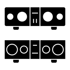 sound bar icon vector design template simple and modern