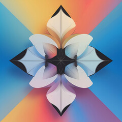 Gradient color palette with vector elements