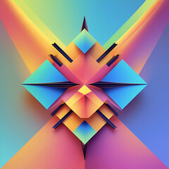 Gradient color palette with vector elements