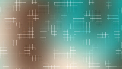 Turquoise Brown Soft Gradient Grid Background with Light Cross Lines
