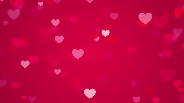 valentines day hearts red background animation, love and passion 14 February and anniversary social media motion design element	