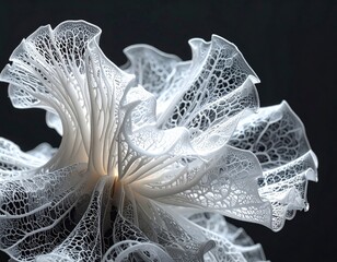 Delicate, intricate lace floral design