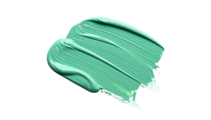 Swirl of teal paint against stark black background