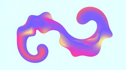 Vibrant Fluid Gradient Abstract Shape Forming Energetic Colorful Motion Design