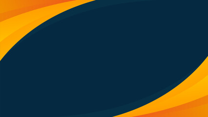 Abstract orange-yellow and dark blue curved background, modern smooth gradient wallpaper, suitable for templates, sale banners, business ads, presentations, websites and pages